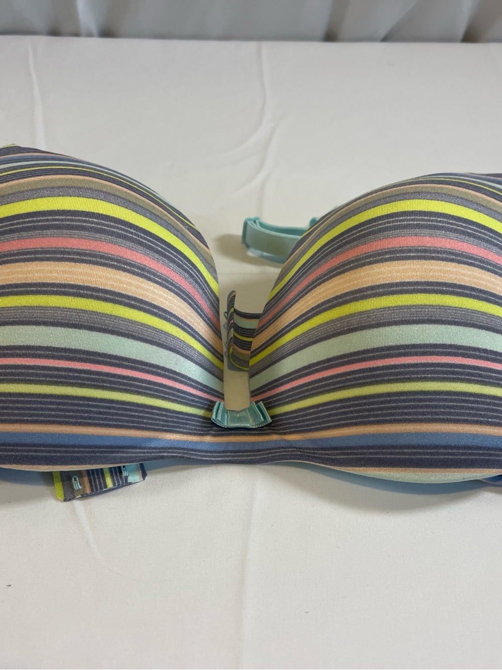 Victoria's Secret Striped Push-Up Bra - Aqua Multi
